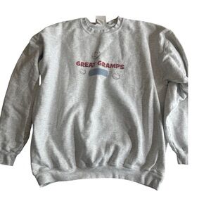 Vintage Great Gramps Sweatshirt Baseball Graphic Pullover Gray‎ Crewneck